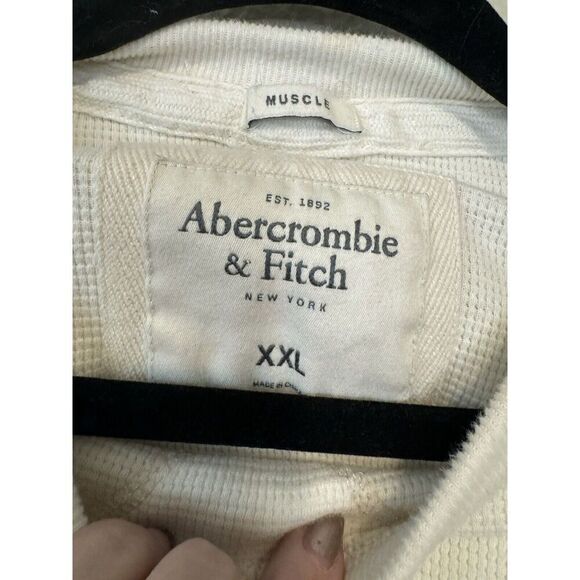 Abercrombie & Fitch Crew Neck LS Embroidered Pullover Jersey Men’s XXL - Picture 6 of 7